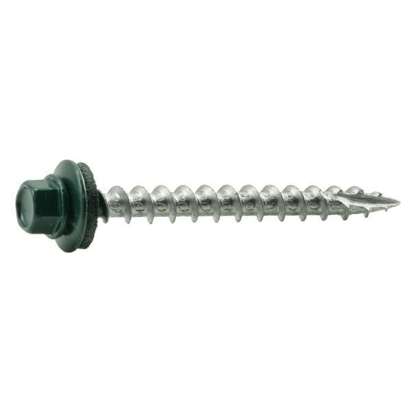 Buildright Self-Drilling Screw, #10 x 2-1/2 in, Painted Steel Flange Hex Head External Hex Drive, 57 PK 51835 - main